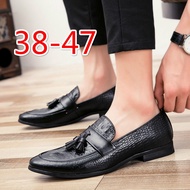 Loafers for men Leather shoes big size shoes 45 46 47 slip on shoes men wedding shoes leather shoes,