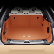 Byd sealion 7 พรมหนังไฮโซเข้ารูป6D7D ถาดหลังรถ แผ่นรองกระโปรงหลังรถ ของแต่ง กุญแจของแต่ง Trunk Mats