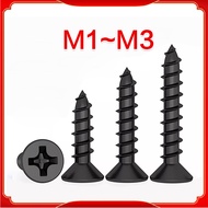 Black carbon steel KA countersunk self-tapping, wood screws, countersunk self-tapping screws, pointe