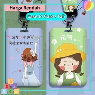 GANTUNGAN VC-Stationery ID Card Holder Aesthetic Pastellin ID Card LanyardTALI ID Card Holder ID Car