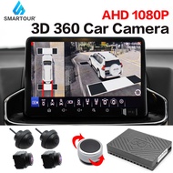 3D 360 Degree Bird View System Car DVR Reversing Camera Recording Parking Universal Side View 4 Camera Panoramic