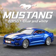 『星之漫』正版合金車收藏模型擺件汽車福特1:24 2015 野馬 GT-藍白