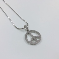 950 silver men's necklace with white gold and moschino face