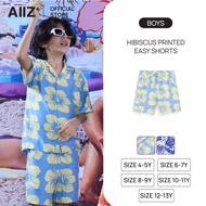 AIIZ Boy's Hibiscus Printed Easy Shorts Boy Shorts