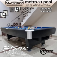 PRM_KRIE Murrey Metro-21 STD 9 ft Slate Pool Table Meja Billiard