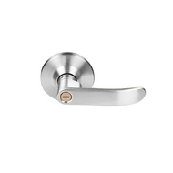 VALER Satin Brass Finish Door Lock Lever Interior Reversible Straight Lever Hardware Lockset Door Knob Easy To Install Privacy Door Handle For Left/Right Handed