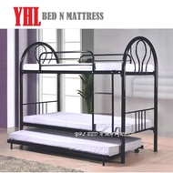 YHL Embun  Single Double Decker Bed With / Without Pull Out Bed  (Mattress Not Included)