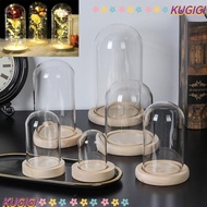 KUGIGI Glass cloche Plants Fairy Lights Transparent Bottle Glass Vase Jar Flower Storage box