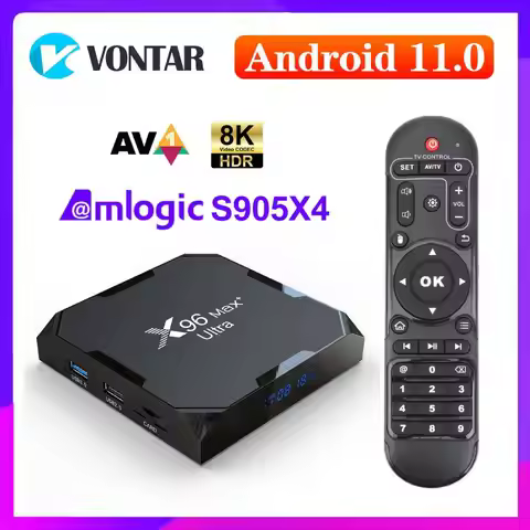 X96Max Plus Ultra TV Box Android 11 Amlogic S905X4 Android 11.0 Media Player AV1 BT Dual Wifi Youtub