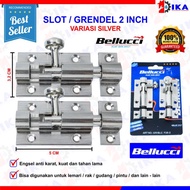 Grendel / selot kunci pintu kayu besi 2��� kuat BLC bagus murah 1set - Putih