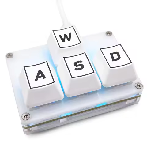 Mini 4-Key Keypad Work Shortcut Key Keycaps Keyboard One-Handed Mechanical Gaming Keypad Programmabl