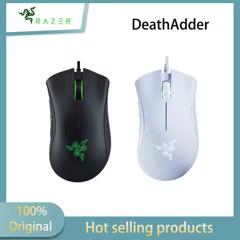 Razer DeathAdder Essential Gaming Mouse: 6400 DPI Optical Sensor 5 Programmable Buttons Mechanical S