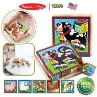 Melissa & Doug-Cube Puzzle Farm A Great Value Wooden Jigsaw Puzzle 6 Images In 1 Set Model Large Pie