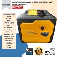 ROBINTEC RBT2000 SILENT & INVERTER GENERATOR / 2KW / 6 MONTH WARRANTY