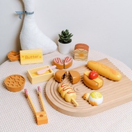 Polly's House Wooden Toys Bakery Set Various Breads Food Simulation