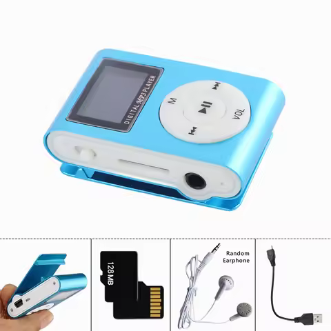 Portable MP3 Player MP3 Music Player 128M Song Card Portable Mini Music Player with Metal Shell for 