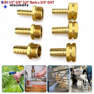 MASMETO Brass Barb Fitting, 3/4" GHT 3/8" 1/2" 5/8" 3/4" Barb Hose Adapter, Durable Brass GHT Connec