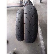 tayar size 140/70/14 110/70/13 brand IRC tahun 20