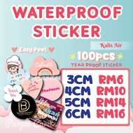 WATERPROOF STICKER Print / Sticker Printing / Label Print / Die Cut Shape Sticker / Kertas Pelekat /