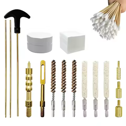 Gun Cleaning Kit Universal for .17/.22Cal .243/.27 .30Cal Caliber, Bore Brush,Pistols Airgun Gun Car