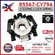 NISSAN B5567-CY79A Steering Clock Spring Air Bag Spiral Cable (1 pcs) Grand Livina Latio Navara NV20