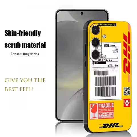 D-Dhl Express Label Hot Design Phone Case For Samsung Galaxy S25 S24 S23 S22 S21 S20 Plus Ultra Note