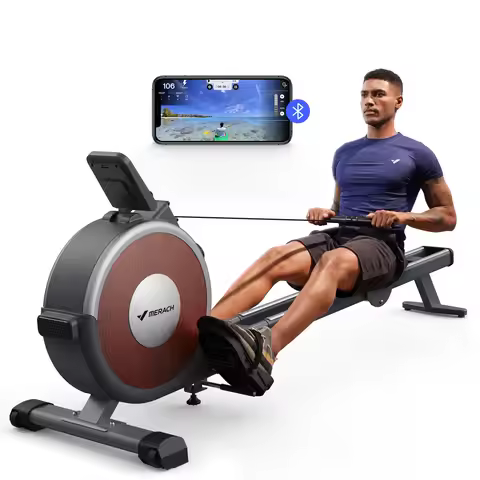 MERACH Rowing Machine Magnetic Rower Machine for Home 16 Levels Quiet Resistance Dual Slide Rail Max