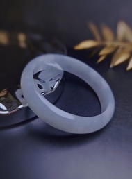 財水|夢幻細糯冰淡藍完美平安手鐲|緬甸A貨翡翠#59.5#22.5