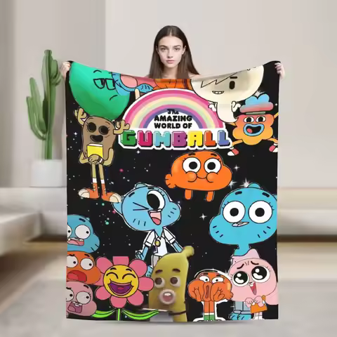 Super Soft Blankets Travel Office The Amazing World Of Gumballs Bedding Throws Flannel Bedspread For