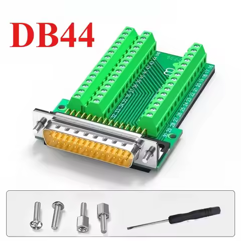 DB44 Welding-free Connector Industrial Grade HDB44 Pure Copper Transfer Terminal Board 3 Rows 44 Pin