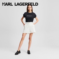 KARL LAGERFELD-ESSENTIAL BOUCLÉ SHORTS