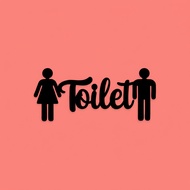 "Toilet" Cutting Wall Decoration Bathroom Door Decoration Bedroom Door Decoration/