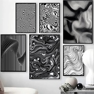 Fashion Minimalism Distorted Reality Retro Psychedelic Y2k Apartment Poster Canvas Painting Modern H