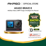 AKASO Brave 8 - Action Camera | 4K60fps Video | 48MP Image | 8K Time Lapse | HindSight Pre-Record | 