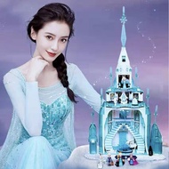 Compatible with Lego 43197 Assembled Building Blocks Girls Disney Elsa Frozen Princess Castle Girls Toys
