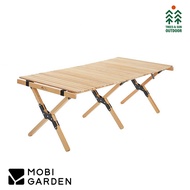 Mobi Garden Glamping Wood Roll Table Folding Table Large Camping Table