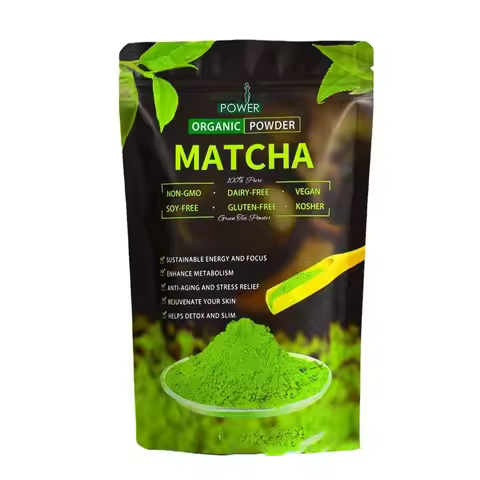 Cross-border Customized MATCHA 20*14 Packed Bag Pure Natural Organic Matcha Power 100g Universal Alu