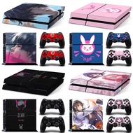 Ready Stock#PS4 Slim Game Console Full Body Sticker PVC Material No Bubble with Air Guide Slot DVA G
