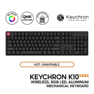 Keychron K10 QMK Mechanical Keyboard Full, Wired/Bluetooth, RGB LED, Aluminum, Hotswap, (Ver. 2) Key