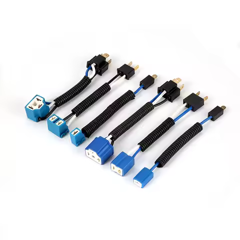 2PCS Universal H1 H7 H4 Male Female Socket Connector Fits Car Motorcycle Bulb Lamps Ceramic Socket P