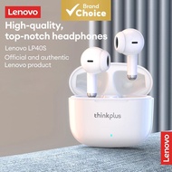 Lenovo LP40 Pro Earbuds, Premium Bluetooth Wireless, Extended Battery Life, Built-in Mic, Waterproof