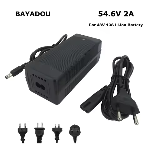 54.6V 2A Lithium Charger 48V 48 Volt 2A 13S Li-ion 8AH 10AH 12AH 13AH 14AH 15AH 18650 Battery Charge