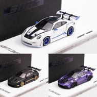 SUHE 1/64 Porsche 911 GT3 RS 992 GT2 Resin Diecast Car Model Toy Birthday Gift