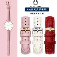 TITUS Watch Strap TITUS/Genuine Leather Strap Ladies Watch Chain Adapt to 2963 3095 3092 Series
