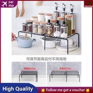 [in stock]Retractable Kitchen Storage Rack Countertop Sink Pot Rack Bowl Seasoning Desktop Rack Cupboard Inner Layered Storage Rack