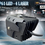 Lampu Tembak Led Laser P61 Aes Demon Eye Merah High Beam Putih-Kuning