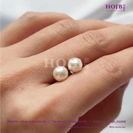 HOJB Japanese Akoya White Pearl Beads 925 Silver Earring 7mm 聚寶軒日本阿古屋(Akoya)珍珠圆珠925银耳环7mm