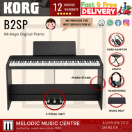 KORG B2SP 88 Key Digital Piano BLACK with Weighted Hammer Action SET (B2/ B2SP)