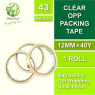 CLEAR OPP Tape 43mic x 12mm x 40y (SB46-12)