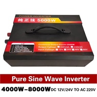 Pure Sine Wave inverter DC12V 24V to AC220V 8000W 5000W 6000W solar inverter power Converter For Car Voltage transforme Inverter